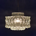 Original Glashütte Limburg Kristall Pendelleuchte aus den 60er Jahren 0015