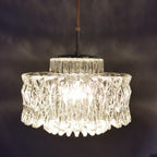 Original Glashütte Limburg Kristall Pendelleuchte aus den 60er Jahren 0015