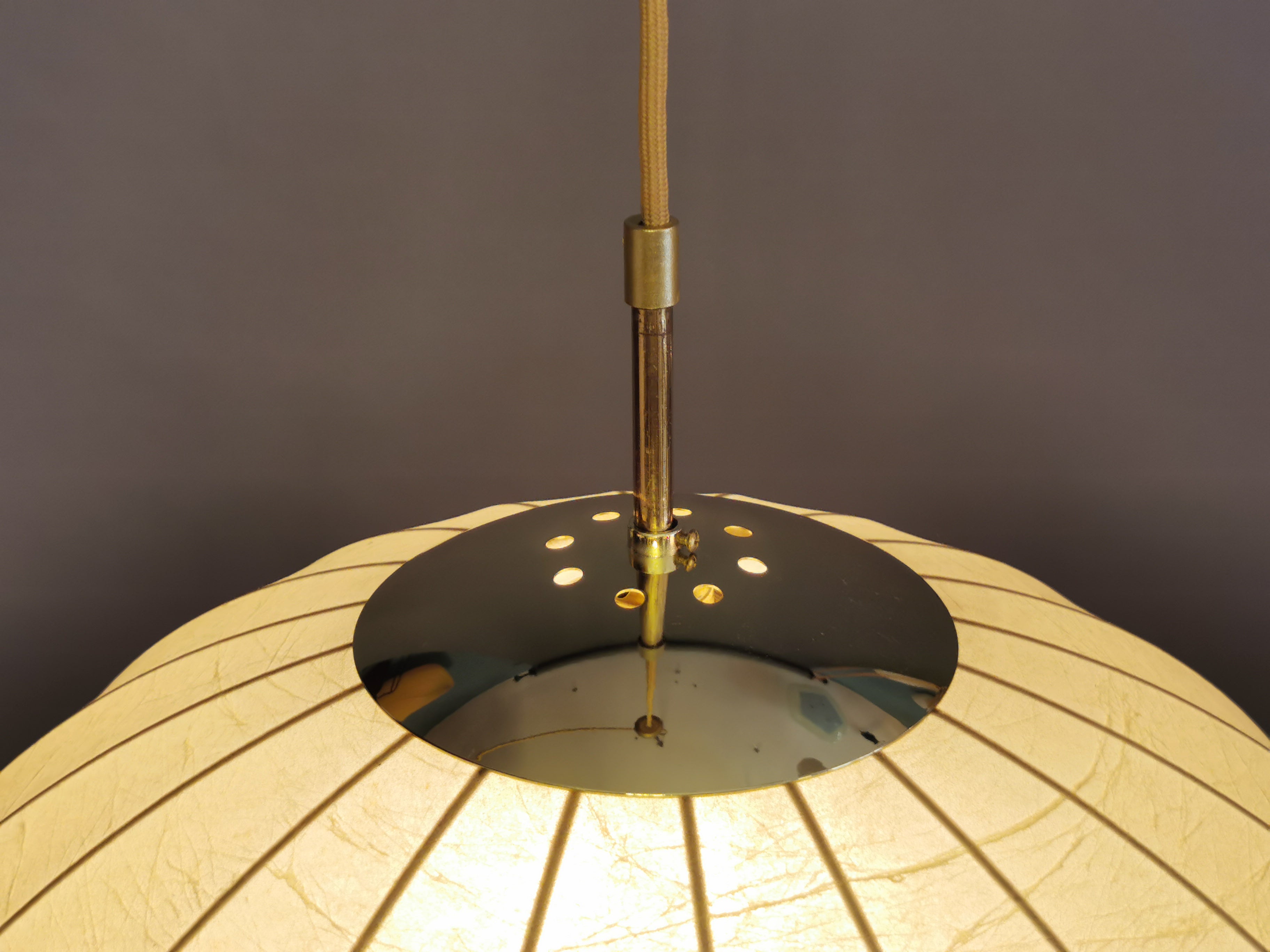 Original 60er Jahre Cocoon Pendelleuchte 0009