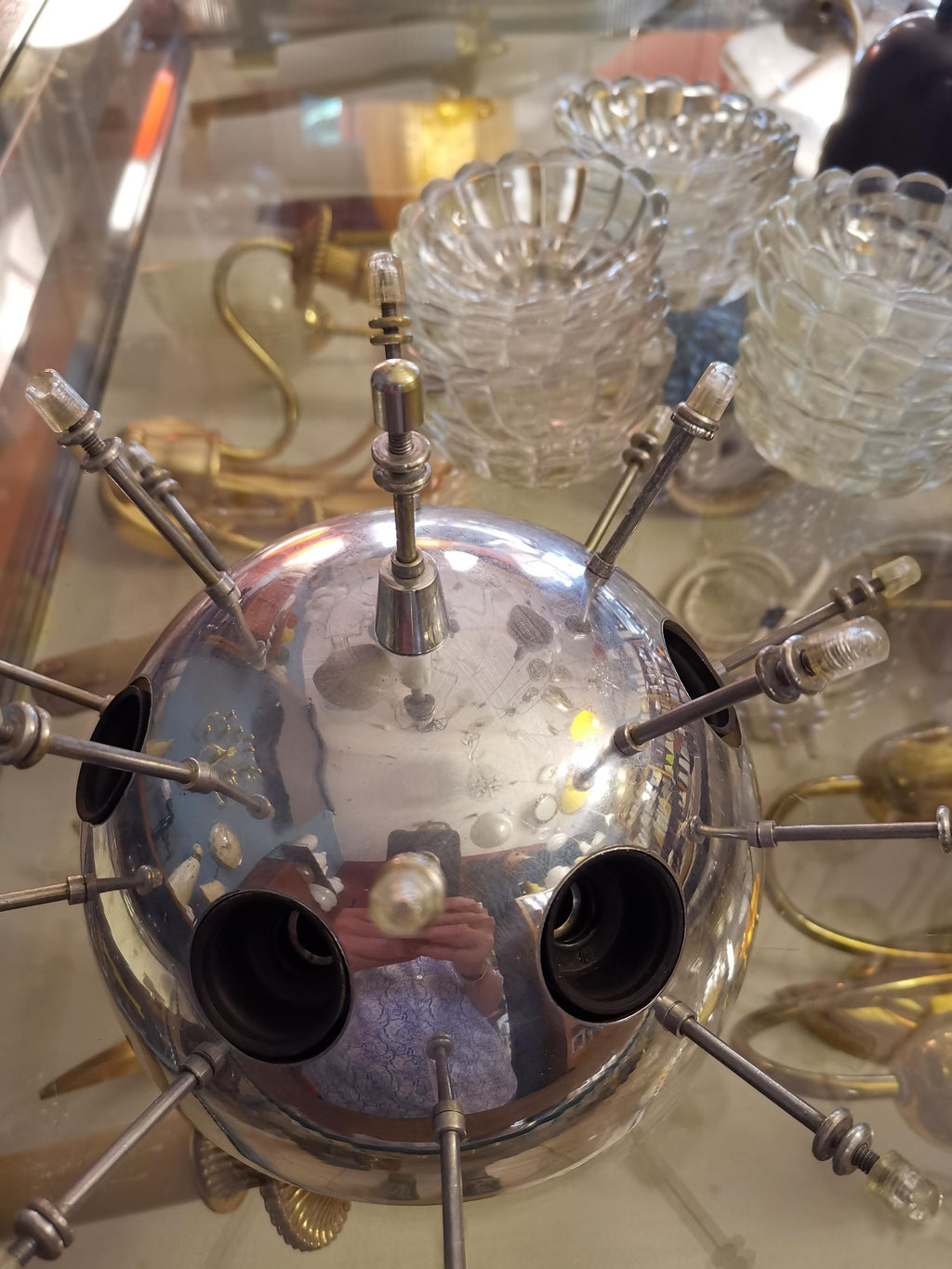 DDR Sputnik Wandleuchte, Deckenleuchte, Pusteblume
