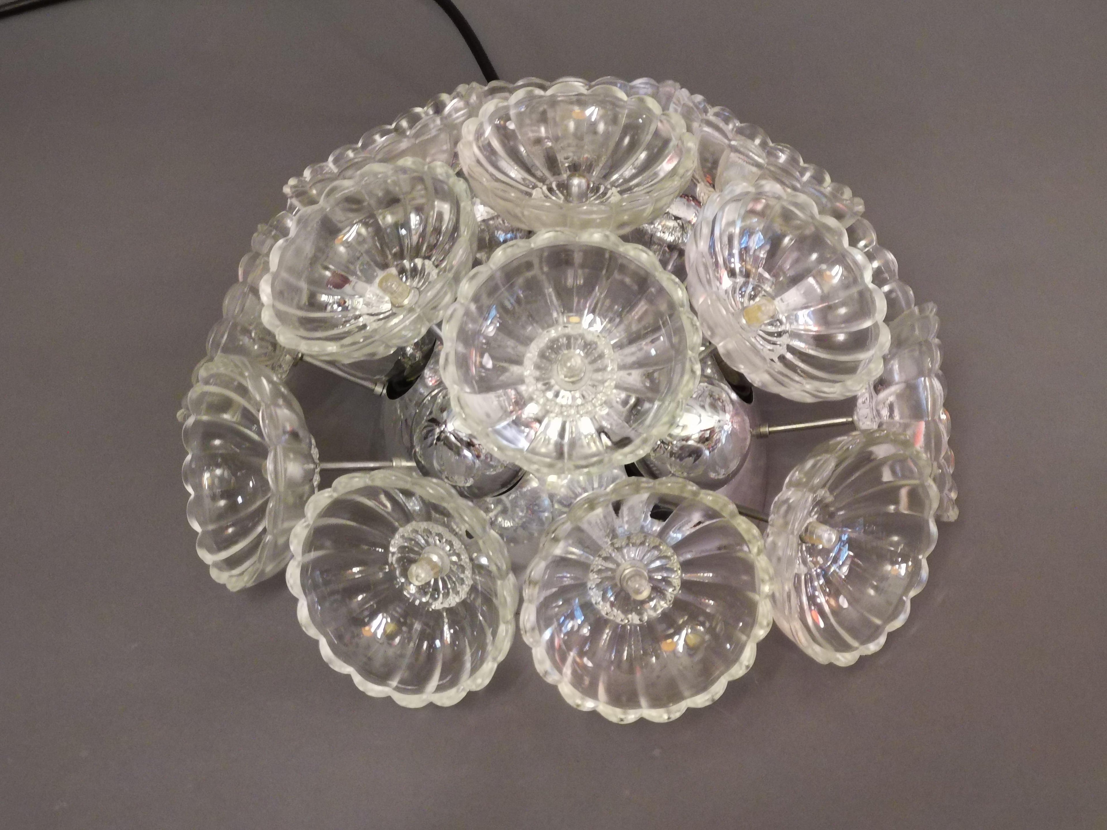 DDR Sputnik Wandleuchte, Deckenleuchte, Pusteblume