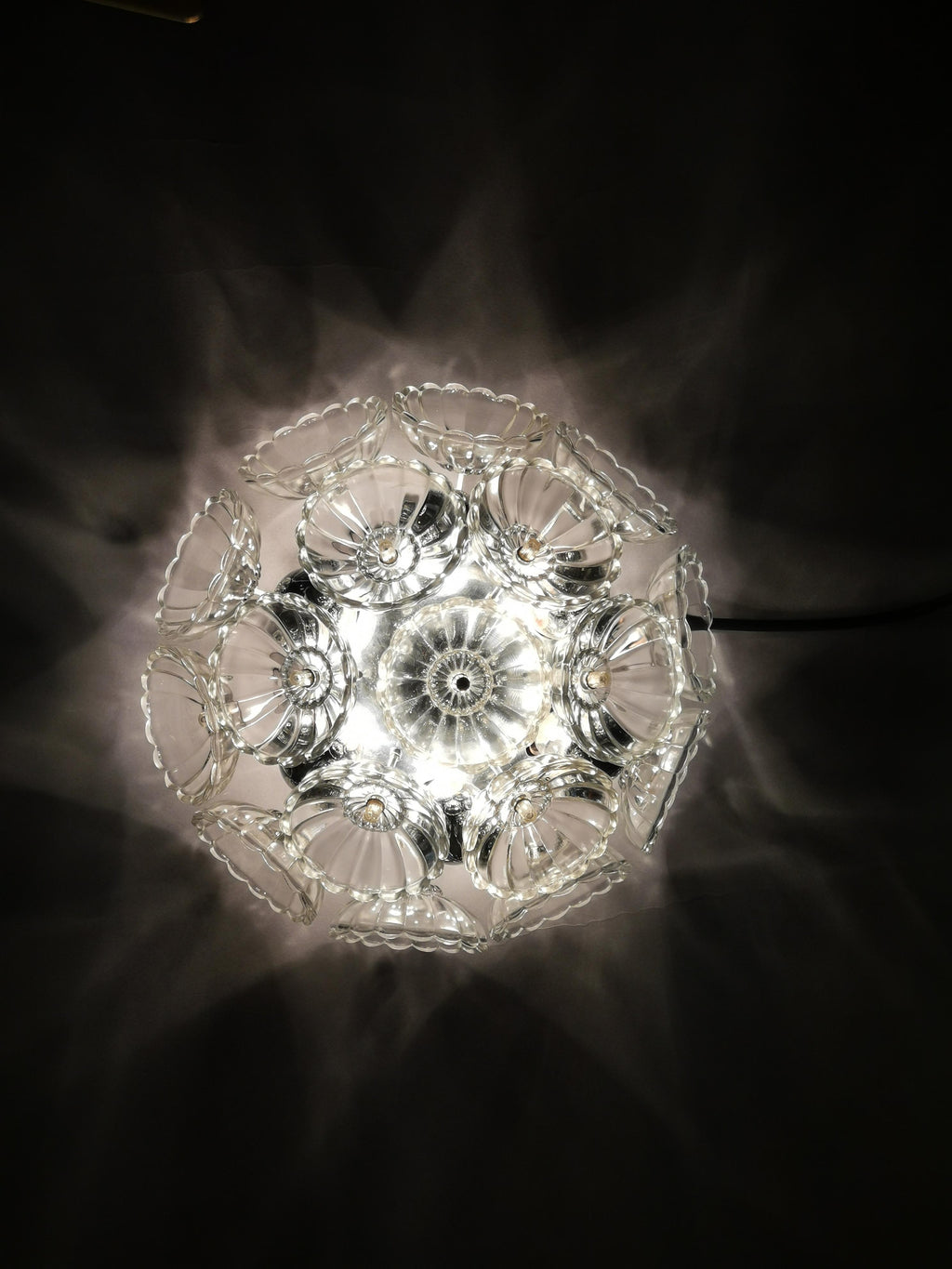 DDR Sputnik Wandleuchte, Deckenleuchte, Pusteblume