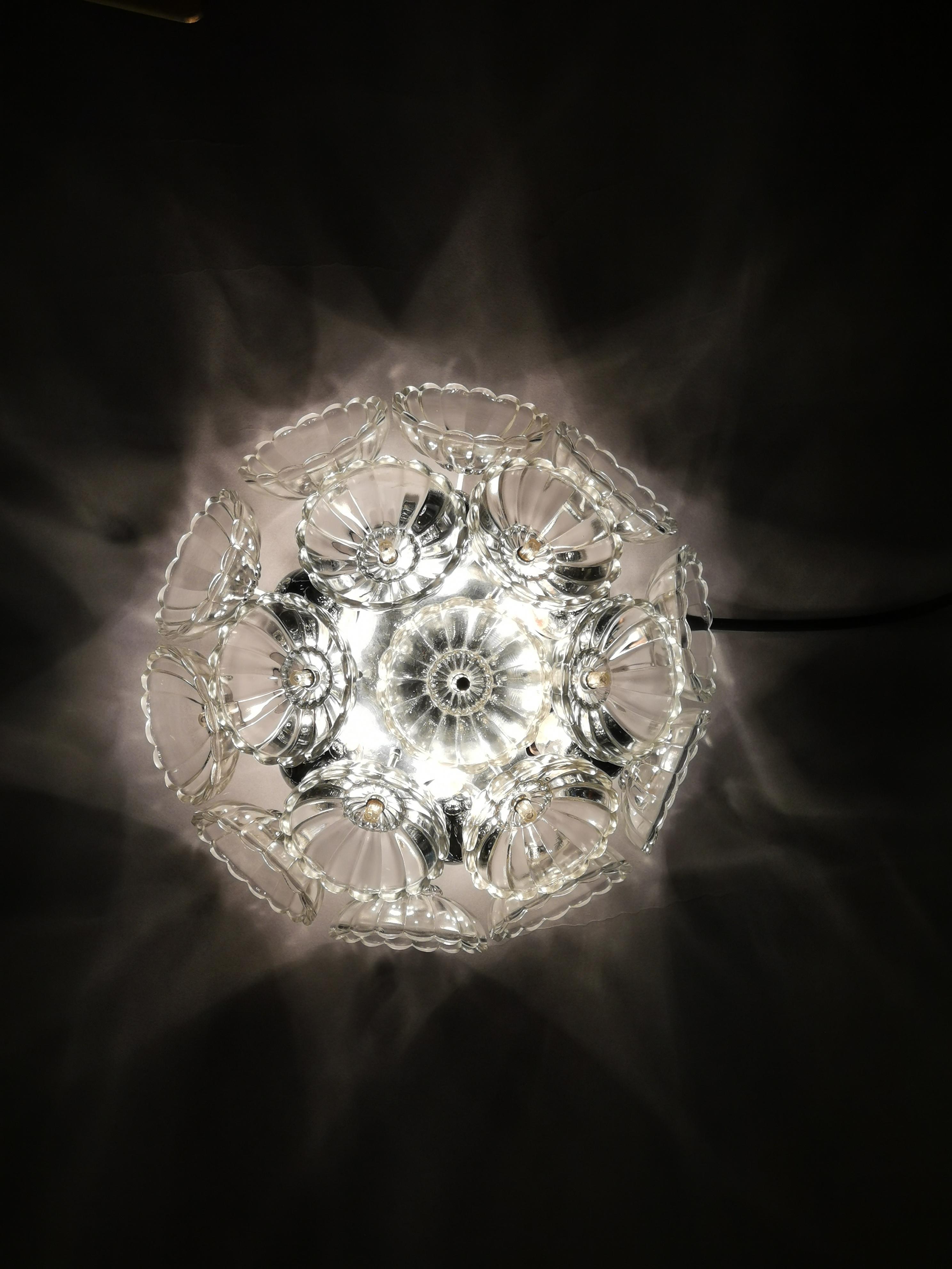 DDR Sputnik Wandleuchte, Deckenleuchte, Pusteblume