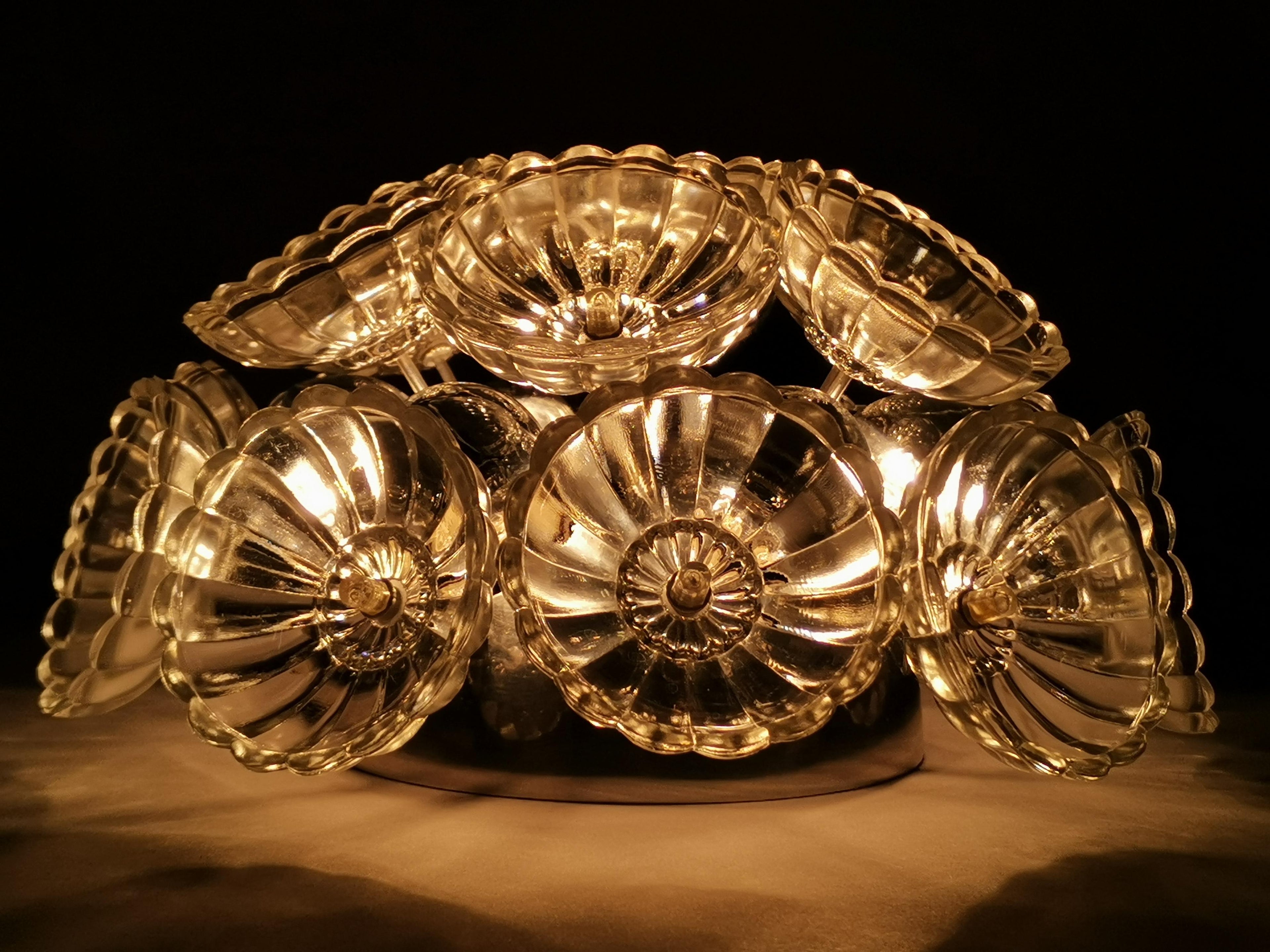 DDR Sputnik Wandleuchte, Deckenleuchte, Pusteblume