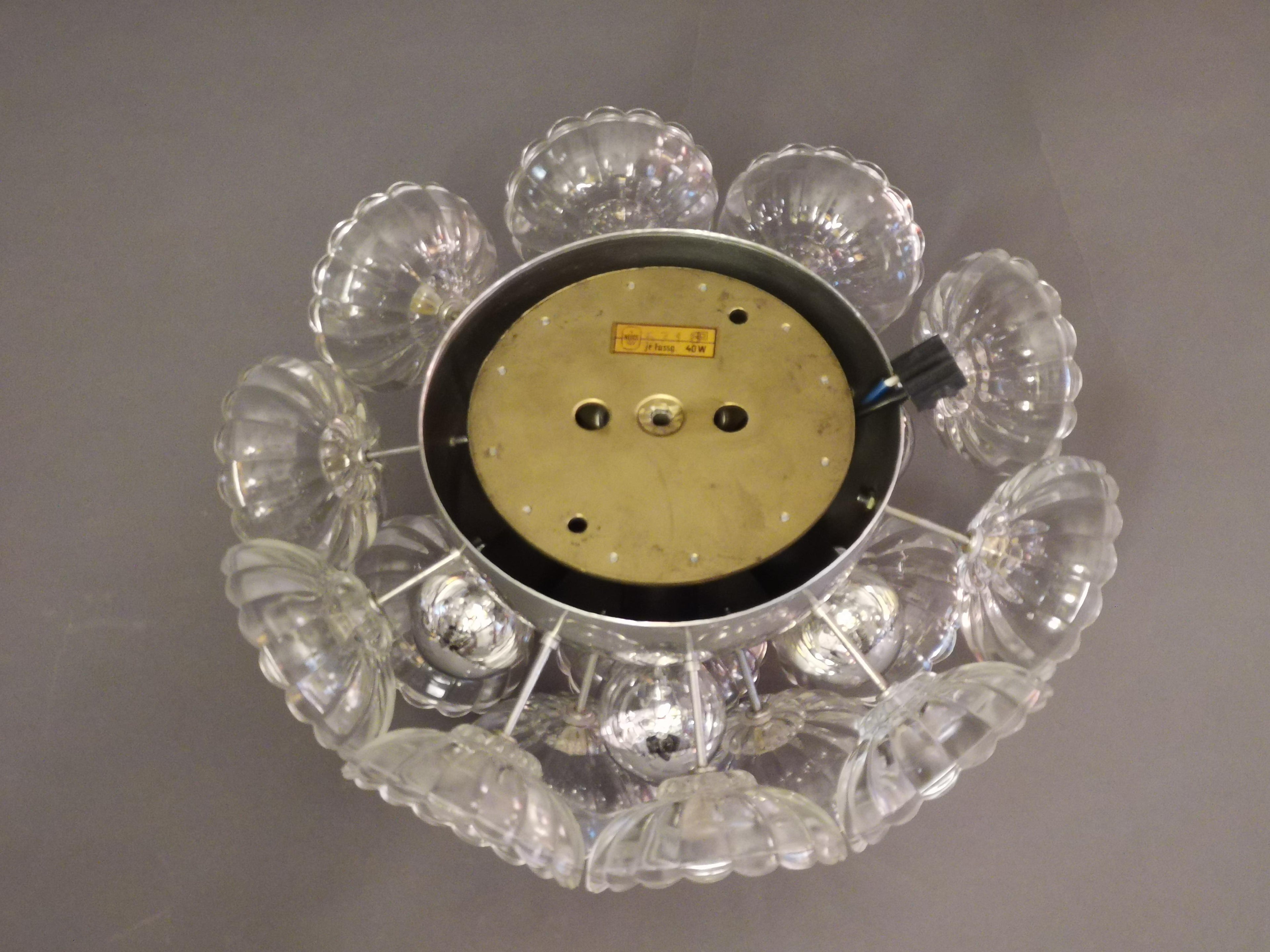 DDR Sputnik Wandleuchte, Deckenleuchte, Pusteblume