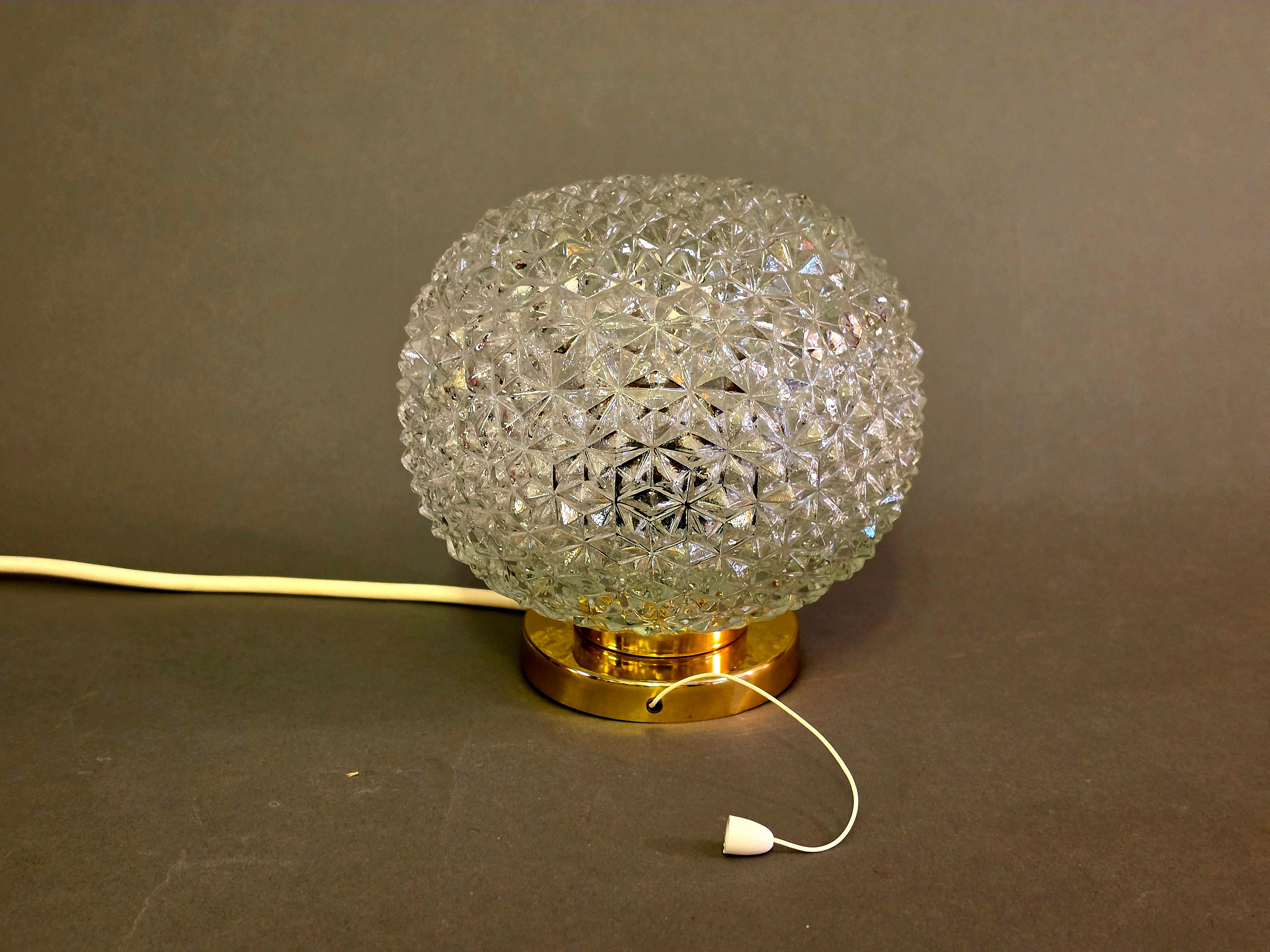 Original 60er Strukturglas Wandleuchte 0062