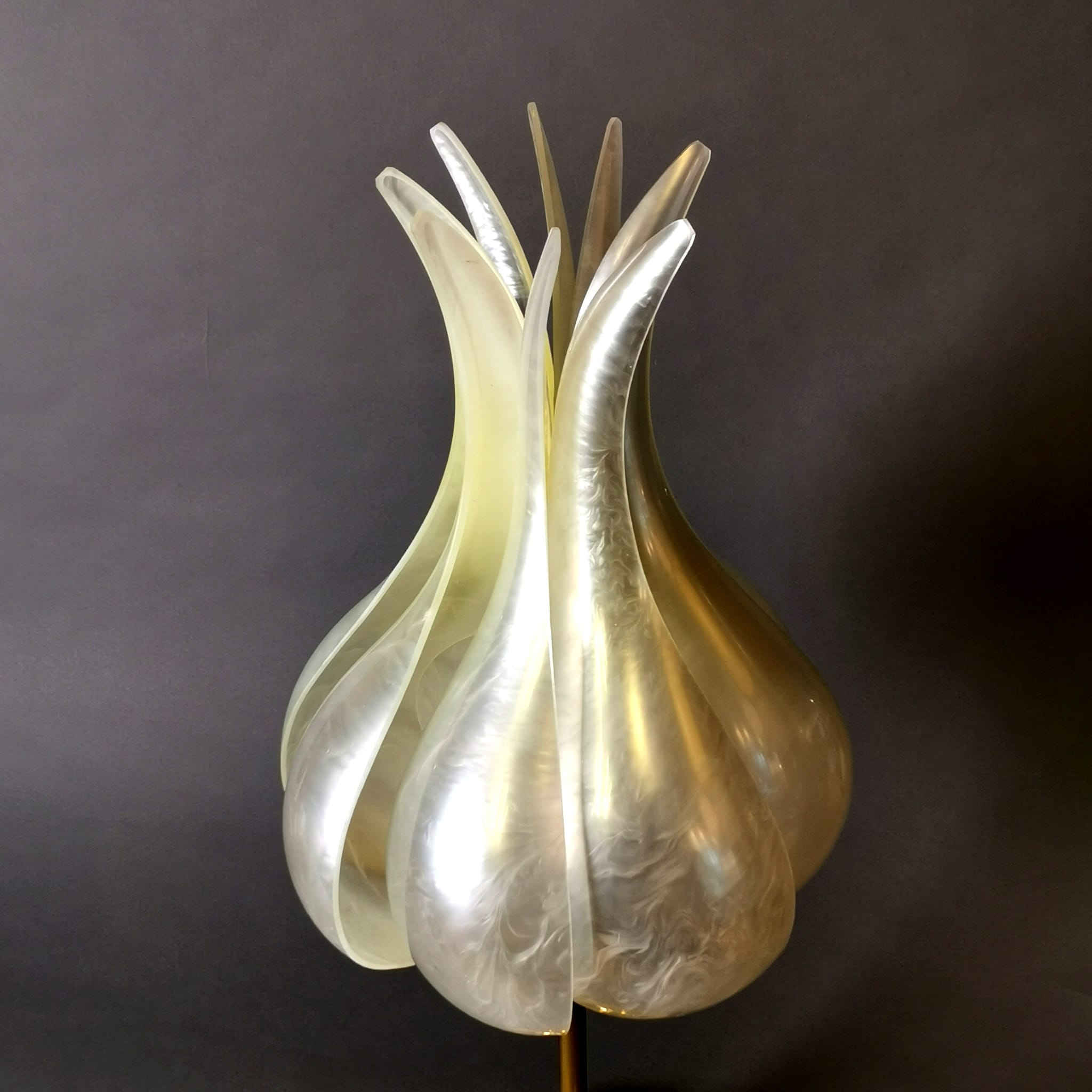 Original 60er 70er Vintage Tischleuchte Tischlampe von Maison Rougier nach einem Entwurf von Roger Rougier 0058