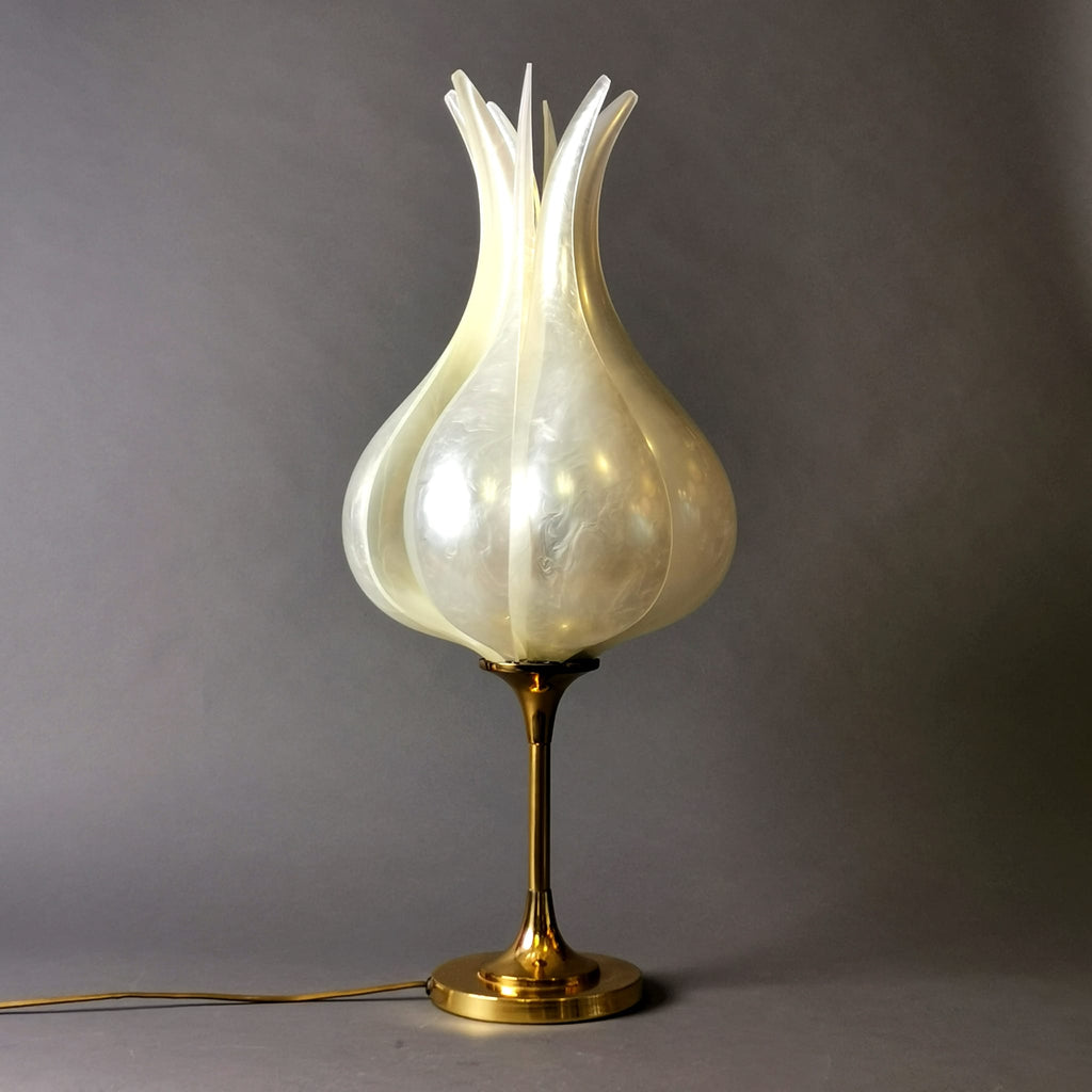 Original 60er 70er Vintage Tischleuchte Tischlampe von Maison Rougier nach einem Entwurf von Roger Rougier 0058