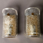 Original 60er Jahre Limburger Eisglas Wandleuchte 0036