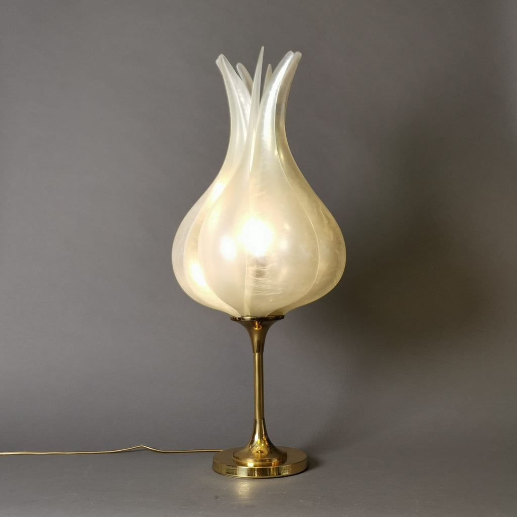Original 60er 70er Vintage Tischleuchte Tischlampe von Maison Rougier nach einem Entwurf von Roger Rougier 0058