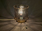 Original 60er Strukturglas Rauchglas Wandleuchte 0063