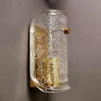 Original 60er Jahre Limburger Eisglas Wandleuchte 0036