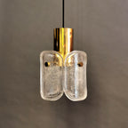 Original 60er Hängeleuchte Glashütte Limburg, 0037