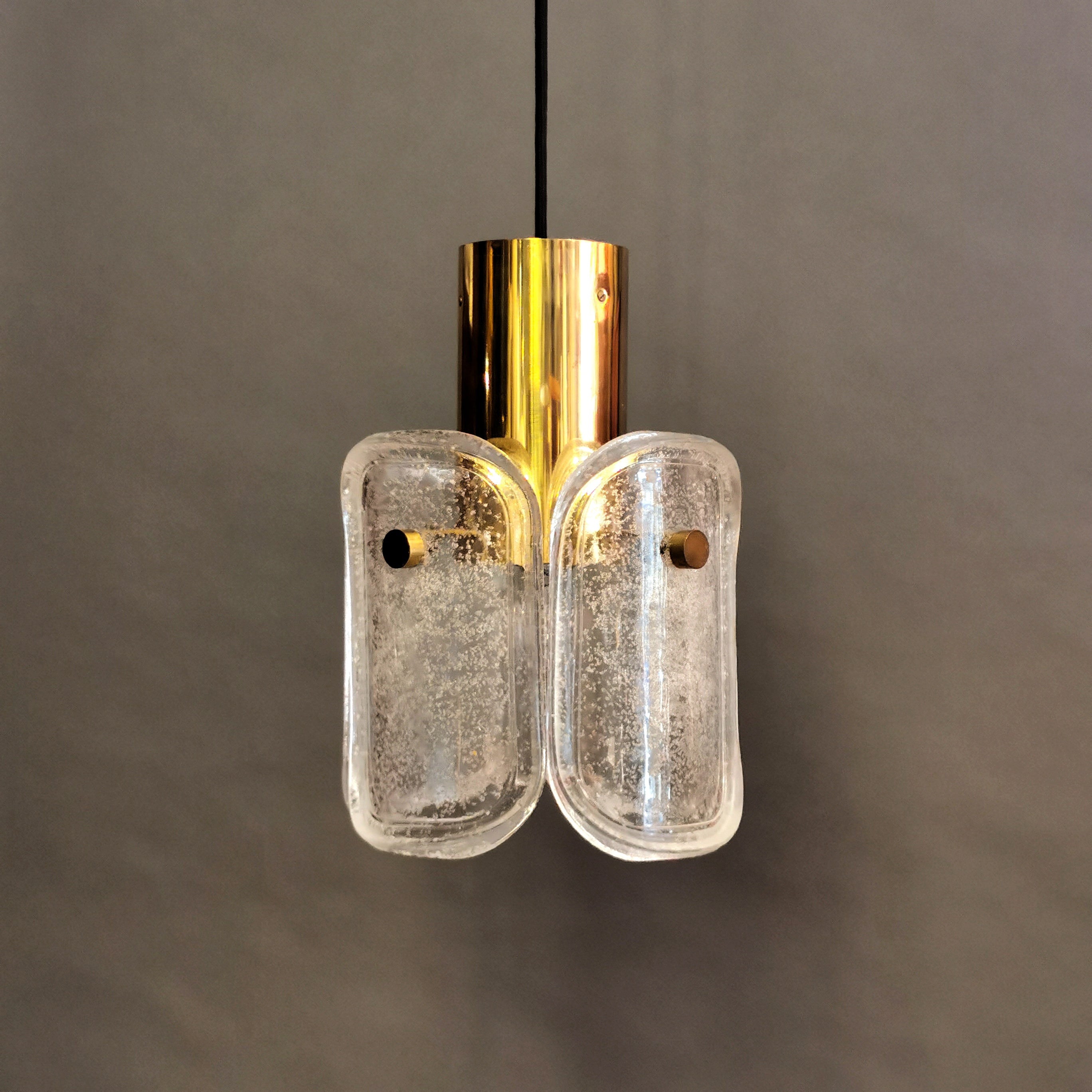 Original 60er Hängeleuchte Glashütte Limburg, 0037