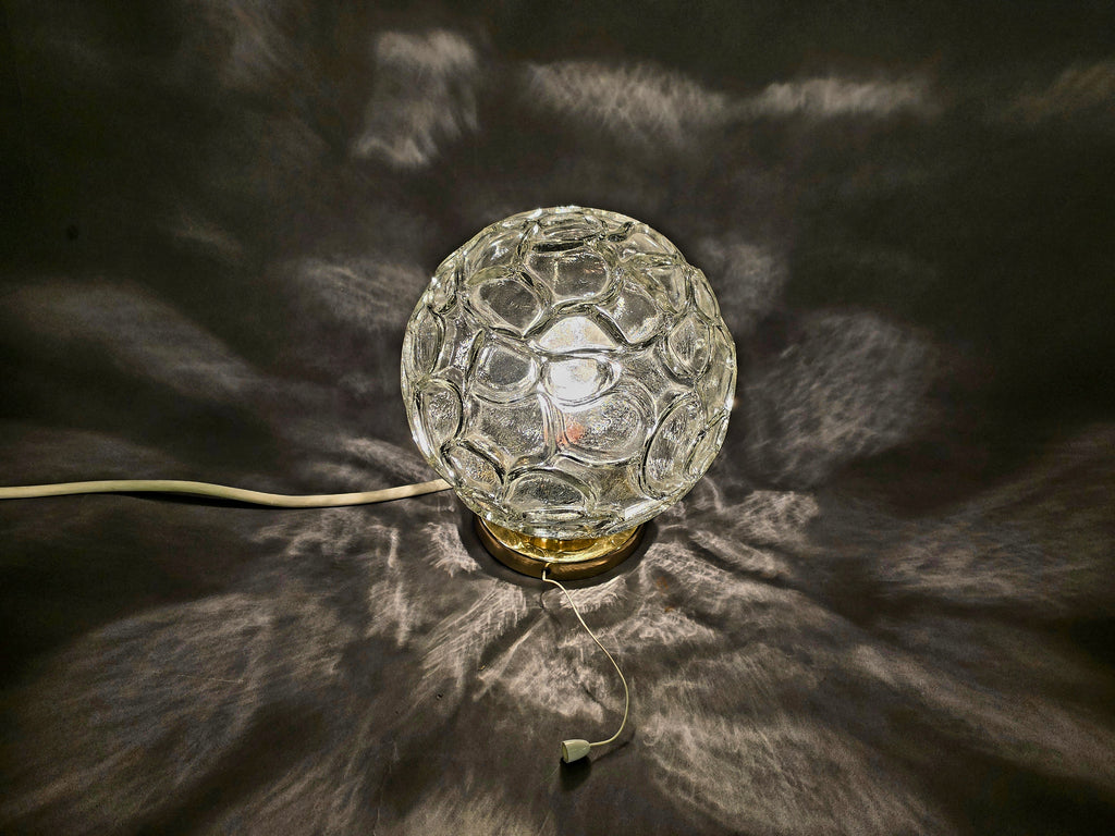 Original 60er Strukturglas Wandleuchte 0061