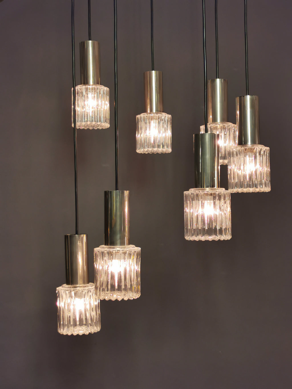 Original Vintage Pendelleuchte Kaskadenlampe 60er Jahre 0056