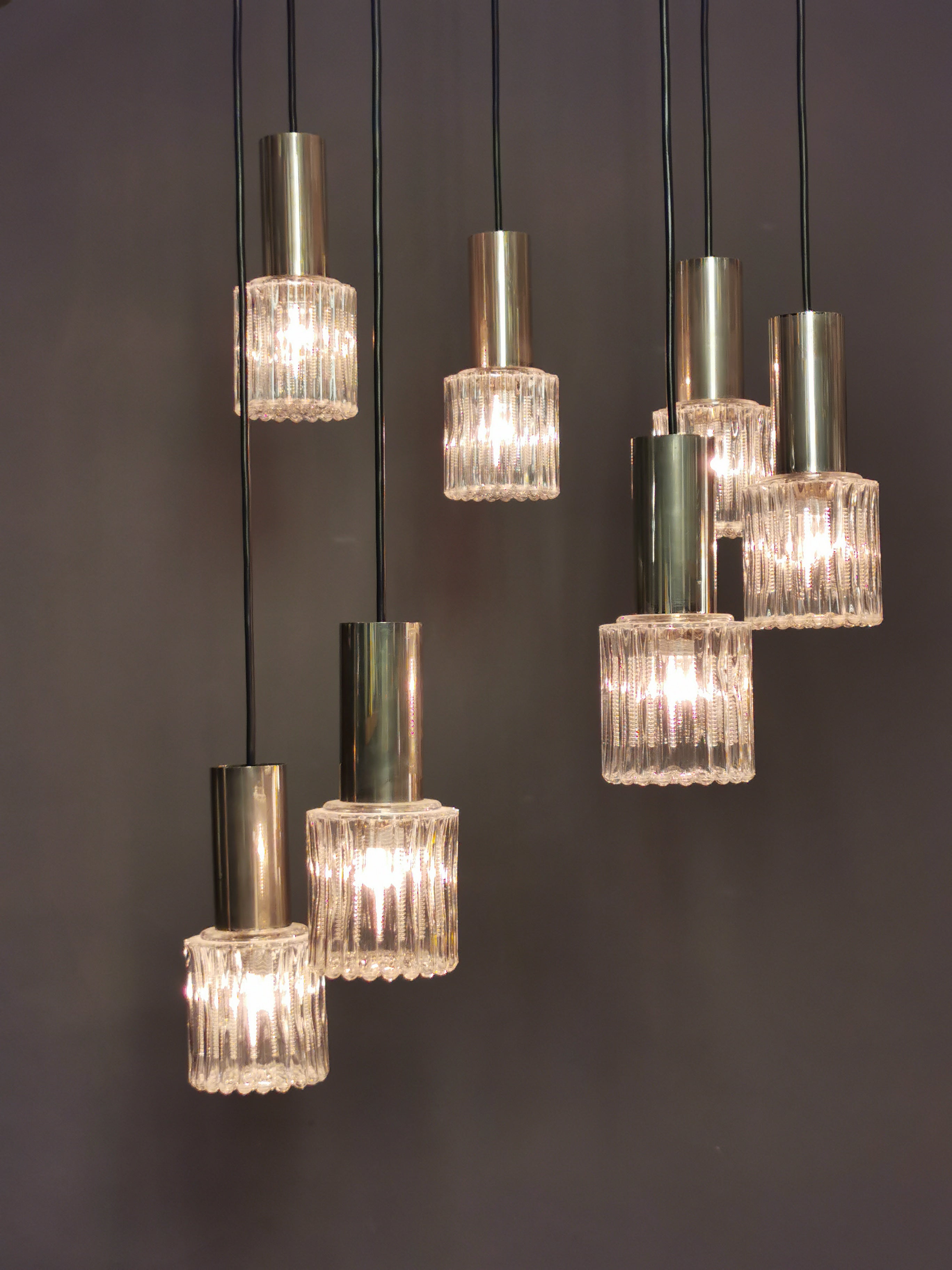Original Vintage Pendelleuchte Kaskadenlampe 60er Jahre 0056