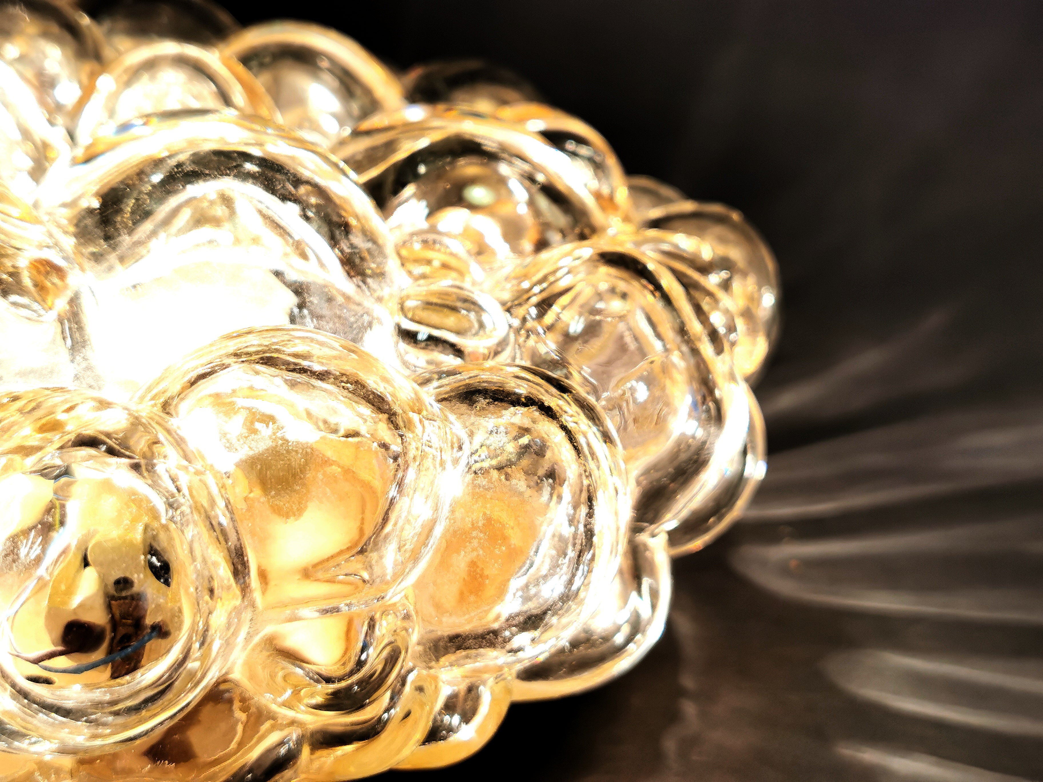 60er 70er Jahre bubleglas Wandleuchte, Deckenleuchte Helena Tynell 0017