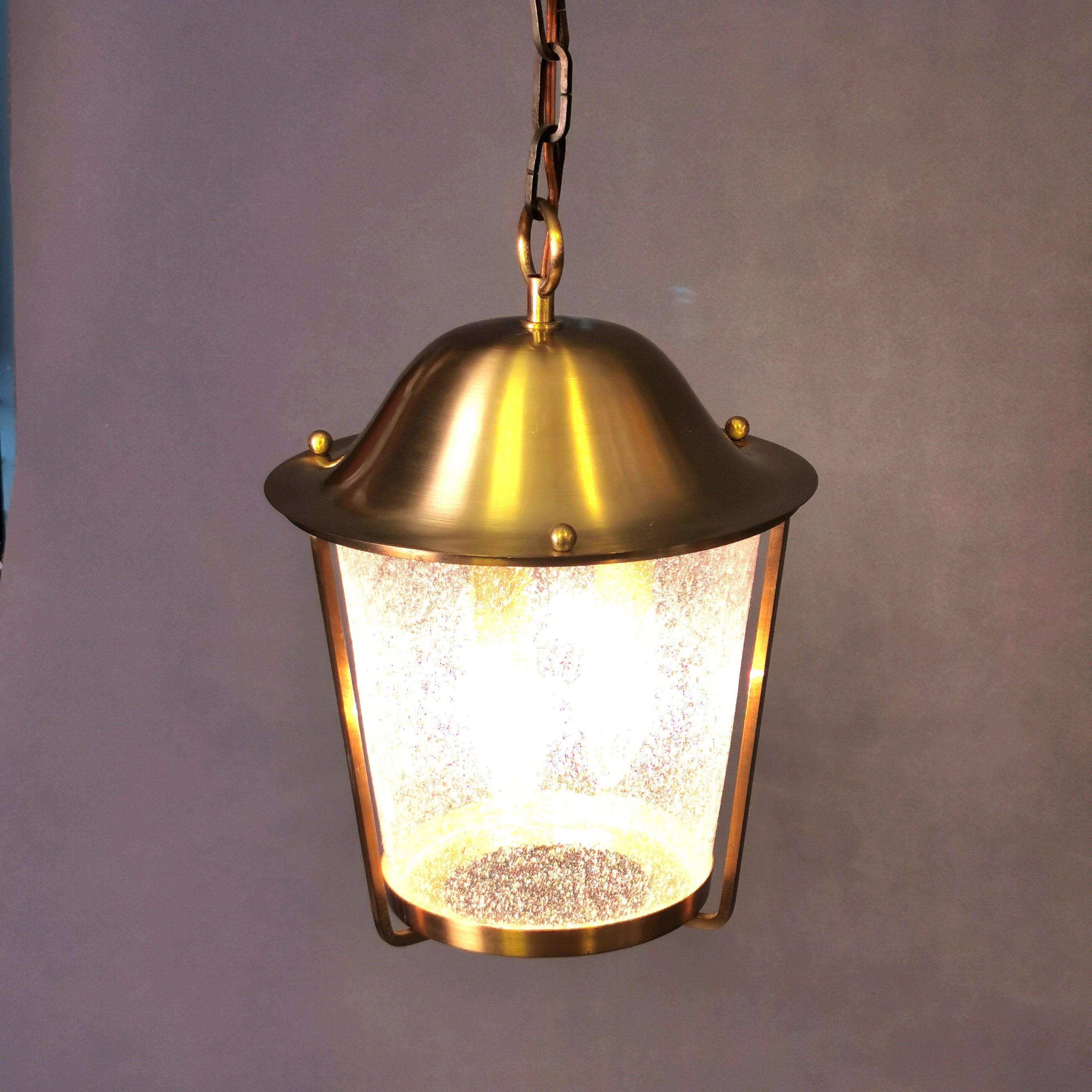 Original 60er Jahre Bubbleglas Hängeleuchte Jean Perzel zugeschrieben 0044