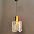 Original 60er Hängeleuchte Glashütte Limburg, 0037