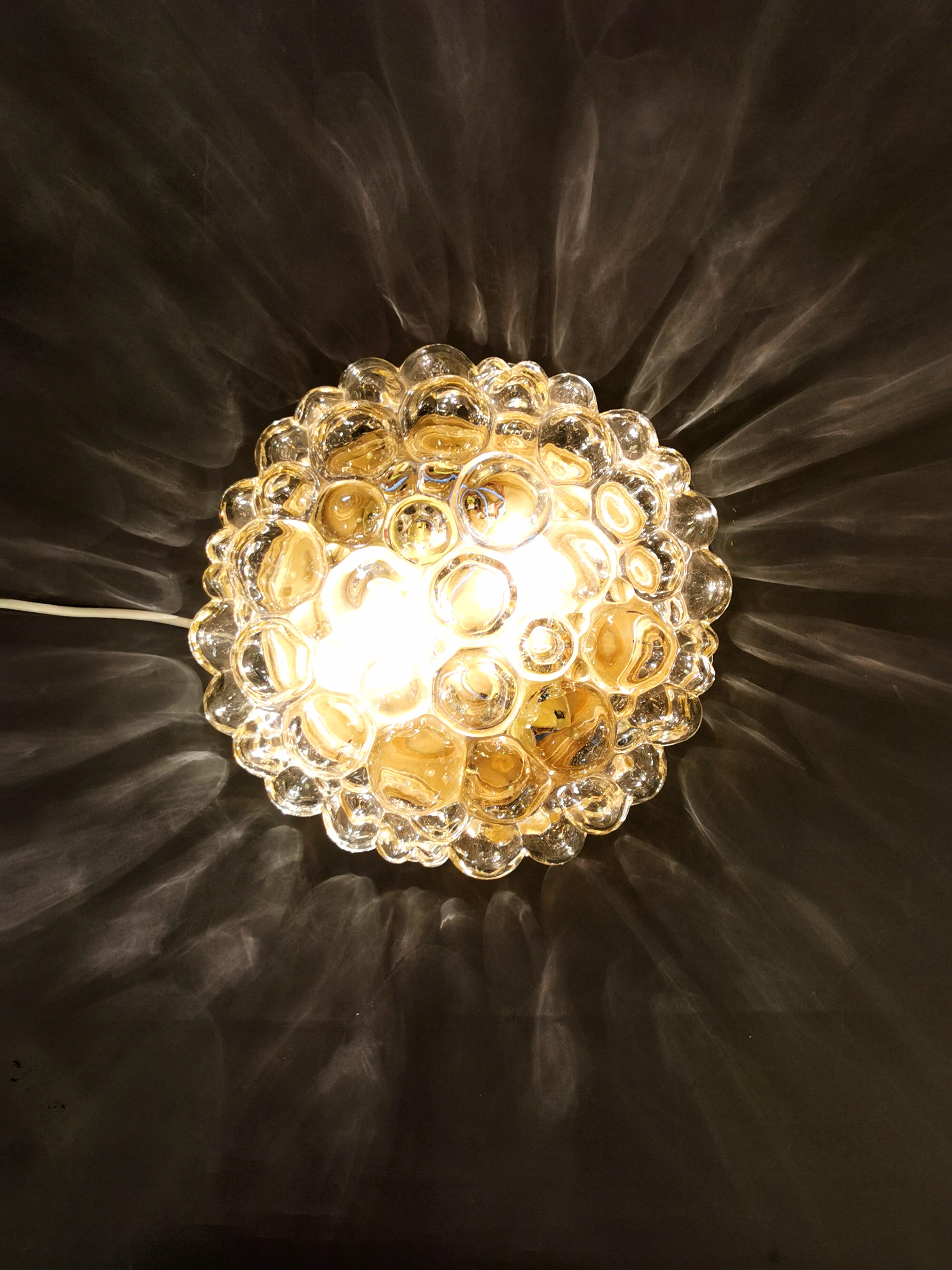 60er 70er Jahre bubleglas Wandleuchte, Deckenleuchte Helena Tynell 0017