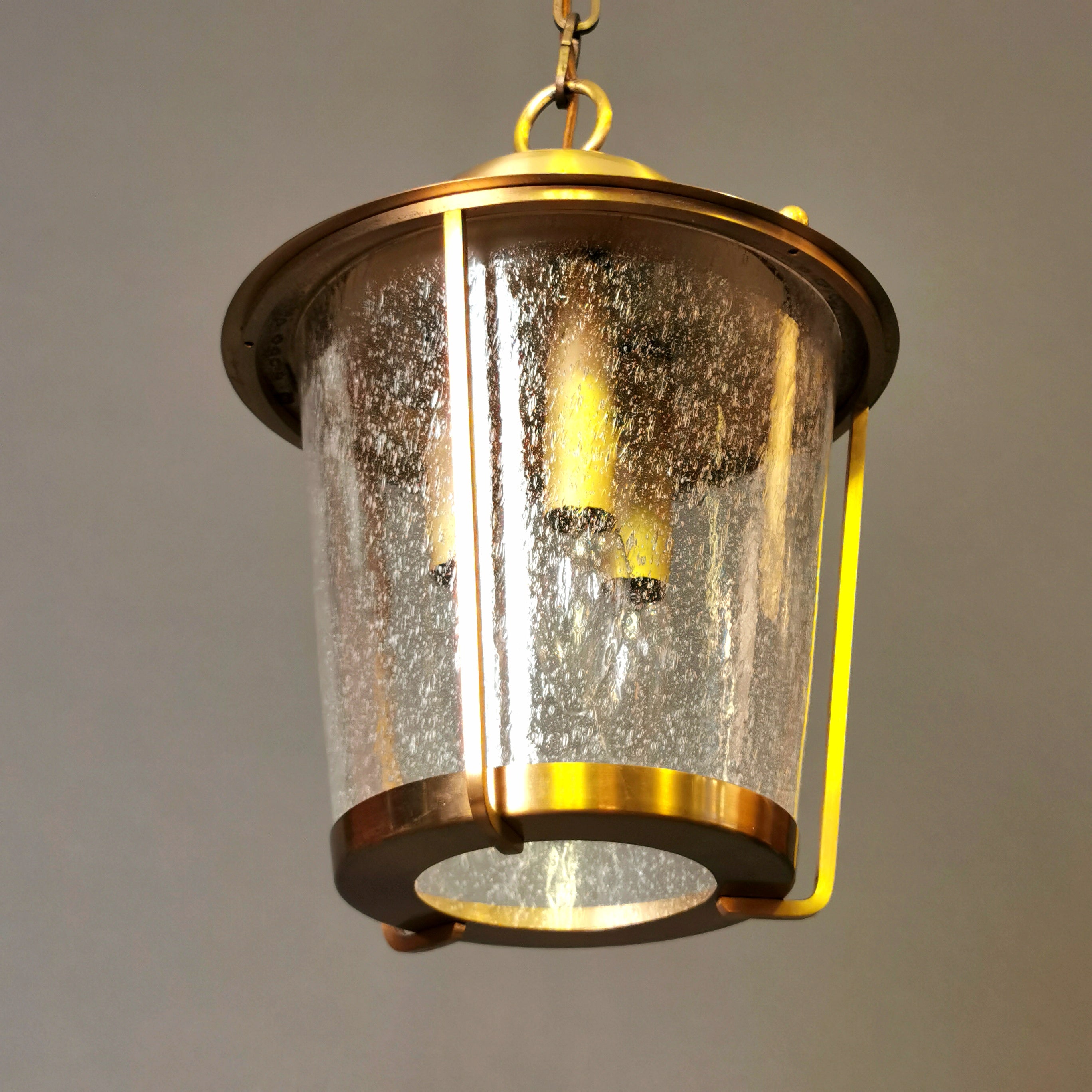 Original 60er Jahre Bubbleglas Hängeleuchte Jean Perzel zugeschrieben 0044