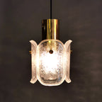 Original 60er Hängeleuchte Glashütte Limburg, 0037