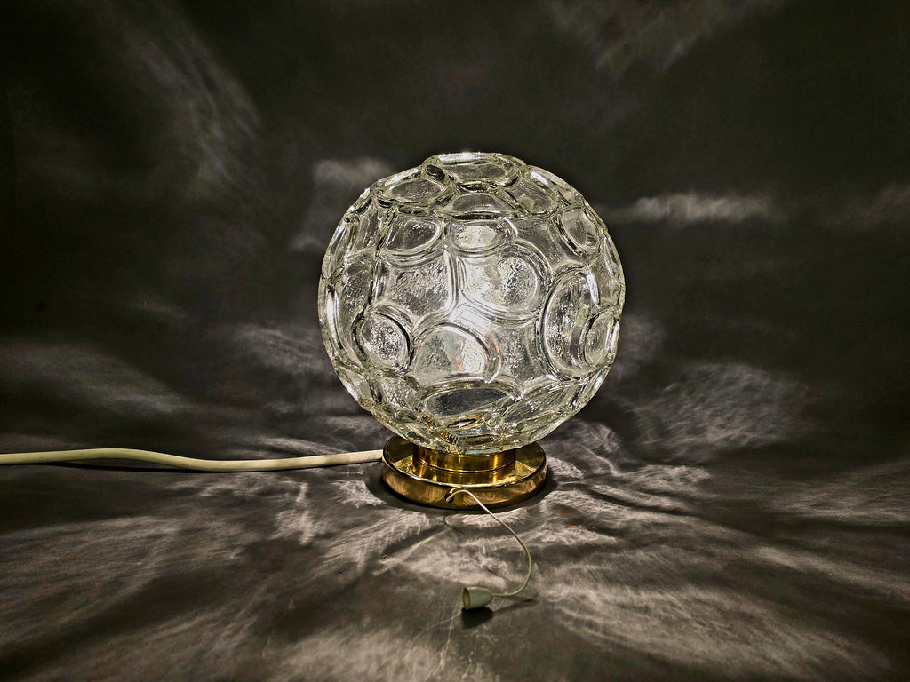 Original 60er Strukturglas Wandleuchte 0061