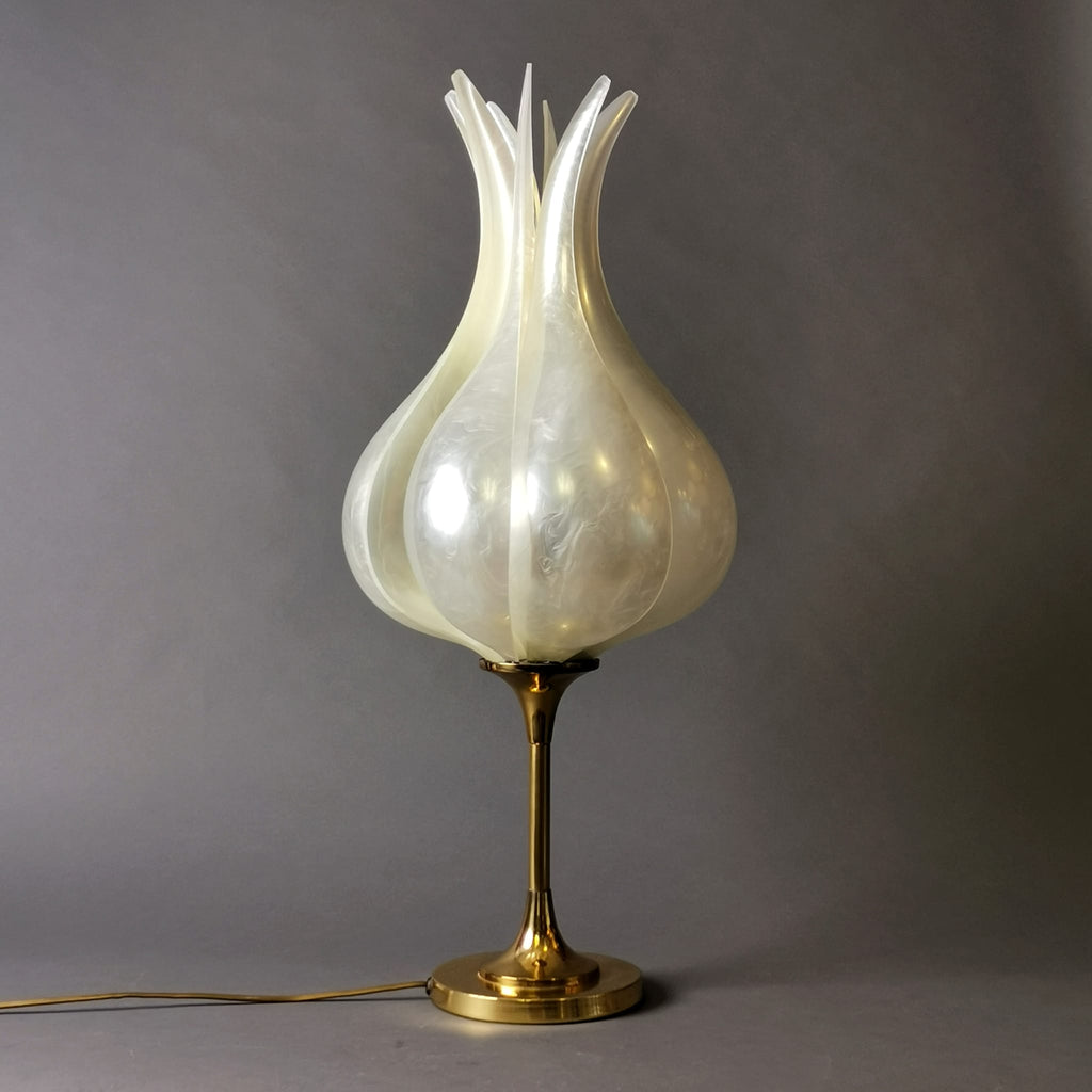 Original 60er 70er Vintage Tischleuchte Tischlampe von Maison Rougier nach einem Entwurf von Roger Rougier 0058