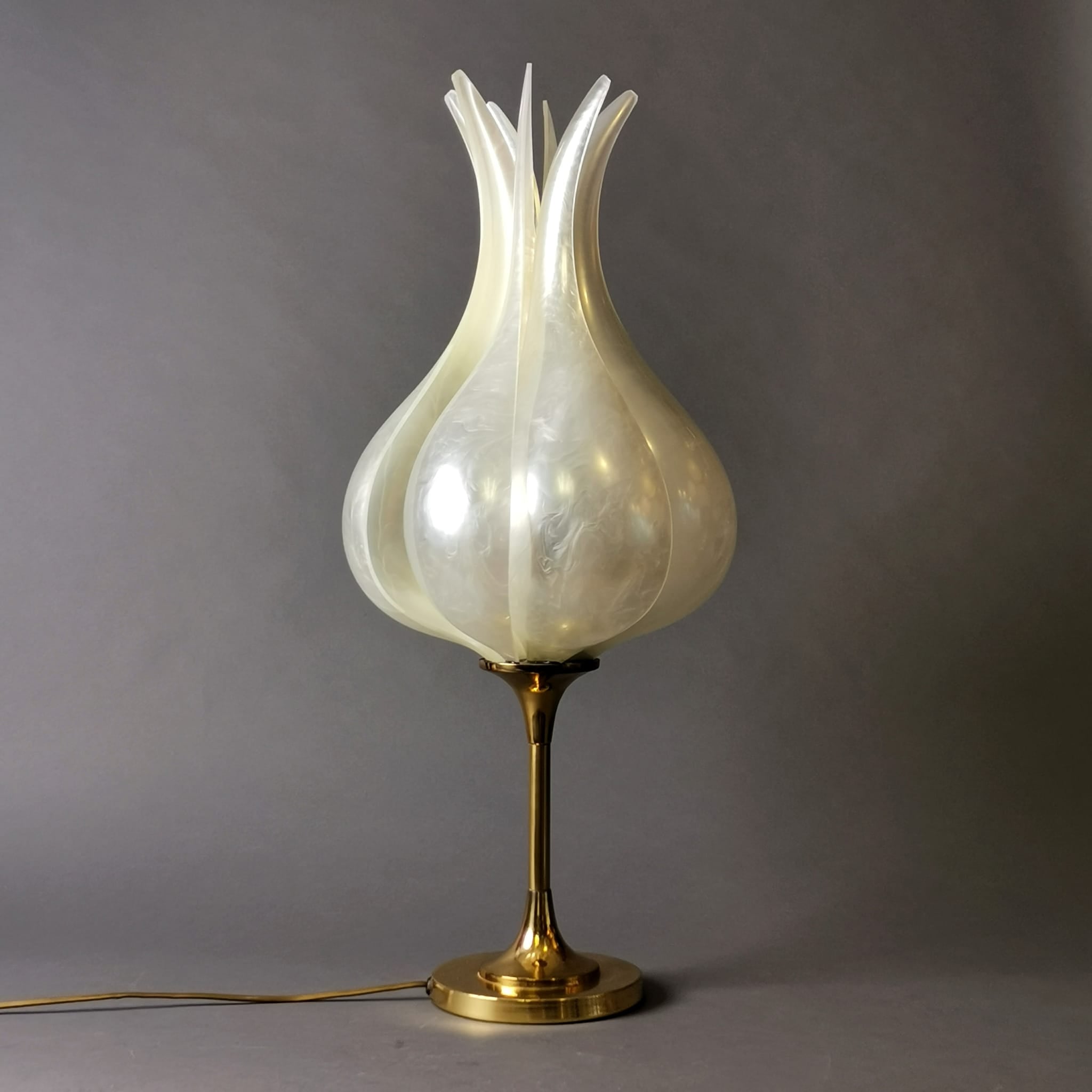 Original 60er 70er Vintage Tischleuchte Tischlampe von Maison Rougier nach einem Entwurf von Roger Rougier 0058