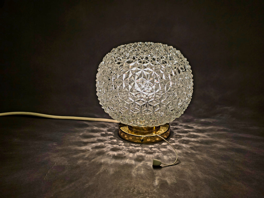 Original 60er Strukturglas Wandleuchte 0062